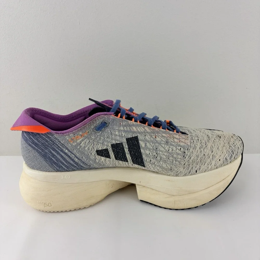 Adidas Adizero Prime X Strung Gray Navy Running Shoes Men's US 7.5 - Picture 5 of 10